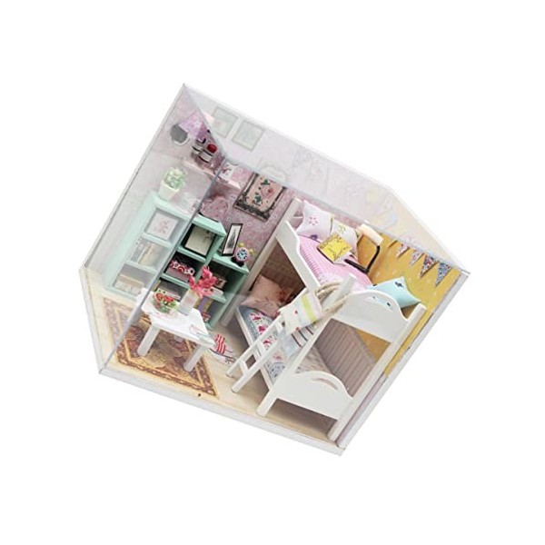 Totority 2 Ensembles Modèle De Cabine Kidcraft Playset Enfant Jouets Puzzle Jouet Petite Maison pour Miniature Chambre Kit Mi