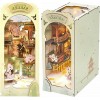 Modèle éducatif Kit de coin de livre à faire soi-même, puzzles 3D en bois, maison de poupée, étagère, décoration, créativité,