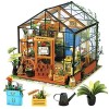 Miniature DIY Dollhouse Kit Cottage Time Apartment, DIY Miniature Dollhouse Kit avec mobilier, Assemblée Villa Modèle de Cons