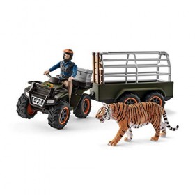 Schleich 42351 Quad Bike with Trailer and Ranger Figure, 22 x 8 x 10 cm