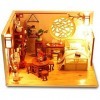 BaiHogi Maison de poupées en bois à faire soi-même - Kit miniature de style chinois classique 3D LED pour enfants et adultes 