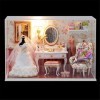 WanuigH Poupées Maison Love You Forever DIY Kit Dollhouse Miniature modèle avec la lumière Cover Kids Toy Kit Miniature Coul