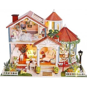 3D en Bois Créatif Artisanat Cadeau Bricolage Miniature Maison Poupée Kit Chambre pour Décoration Intérieure Bâtiments Collec