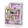 Baby Vivo Maison de Poupée en Bois pour Enfants Maison de Poupée de Chambre Villa résidentielle avec Escaliers Accessoires Mi