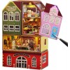 TOPBSFARNY Kit de 6 pièces pour maison de poupée à monter soi-même, paysage miniature, collection miniature, puzzle en bois 3