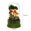 Maison de poupée Miniature modèle Maison de poupée avec Housse de Protection Faire pivoter Le Journal de Jardin de la boîte à