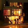 misppro Kit de projets miniatures pour maison de poupées en bois avec lumières LED – Thème du bâtiment de Florence