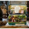 Flever Maison de poupée Miniature Kit de Bricolage Maison créative avec Meubles et Housse pour Cadeau Romantique Saint-Valent