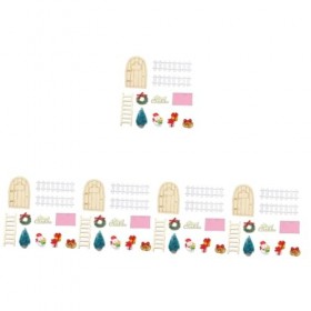 Totority 60 Pcs Décoration De Maison De Poupée Miniature Porte Féerique Accessoires De Décoration De Maison De Poupée Kit De 