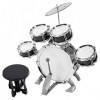 Xiuganpo Jazz Set Set, Jouet Cadeau Tambour pour Enfants, pour bébés garçons débutants 586-104 Noir 