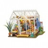 perfk Maison de poupée Miniature en Bois, Petits Kits de Maison de poupée avec Plantes décoratives et Ornements, Maison créat