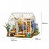 perfk Maison de poupée Miniature en Bois, Petits Kits de Maison de poupée avec Plantes décoratives et Ornements, Maison créat