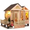 3D Puzzles Kit de Bricolage en Bois Miniature pour la Maison de poupée -Dollhouses Accessoires Maisons de poupées avec Meuble