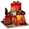 01 02 015 Maison de poupée Miniature, modèle de Maison de poupée écologique en Bois Composite pour Cadeau de Nouvel an pour C