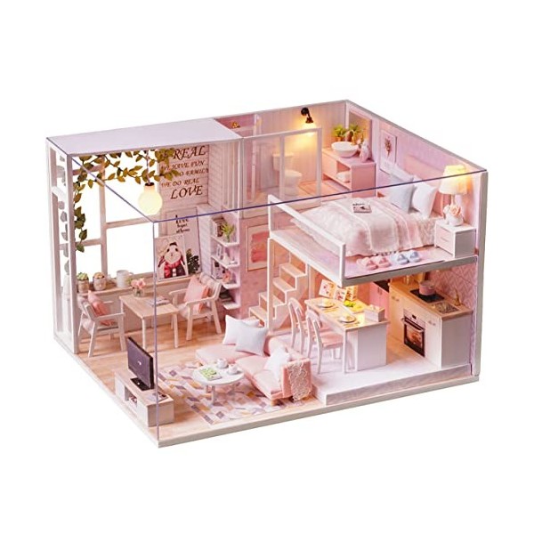 Toyvian 1 Pc Meubles De Maison De Poupée Kit Bricolage Mini Maison Accessoires De Maison De Poupée en Bois Bricolage Mini-Jou