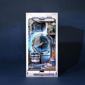 F Fityle Kits de Maison de poupée Miniatures DIY, Puzzle en Bois 3D, Artisanat Fait à la Main pour Adolescents garçons, Cadea