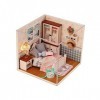 ERSD Mini bricolage maison de poupée chaud thème série série maison décoration modèle kits artisanat kits adulte Couleur : 1