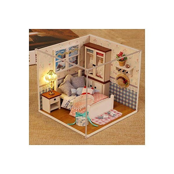 ERSD Mini bricolage maison de poupée chaud thème série série maison décoration modèle kits artisanat kits adulte Couleur : 1