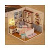 ERSD Mini bricolage maison de poupée chaud thème série série maison décoration modèle kits artisanat kits adulte Couleur : 1