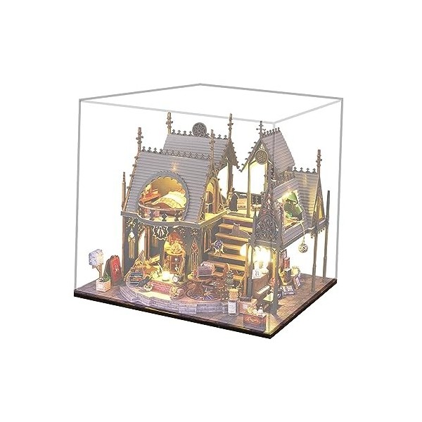 Folpus Maison de poupée Miniature en Bois Bricolage avec Accessoires, Bricolage, décoration dintérieur, Petits Kits de Const