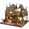 Folpus Maison de poupée Miniature en Bois Bricolage avec Accessoires, Bricolage, décoration dintérieur, Petits Kits de Const