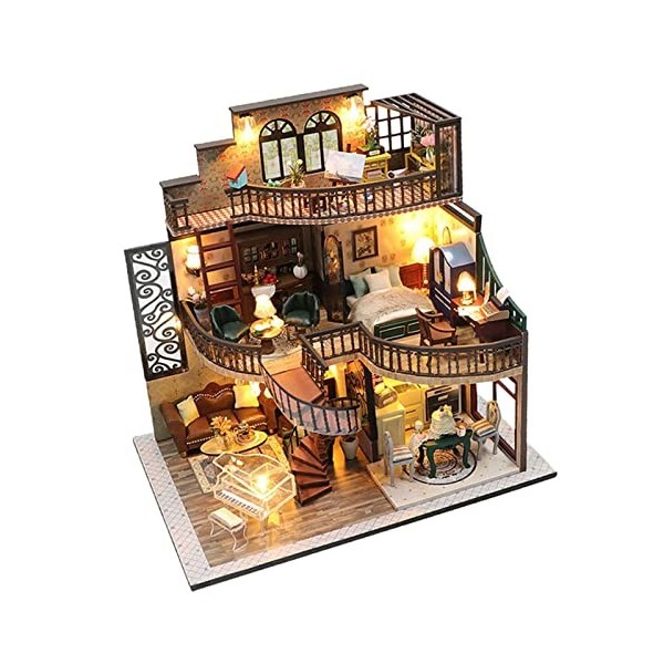 Folpus de Construction de Maison de Poupée 3D Miniature pour Enfants et Passionnés dArtisanat