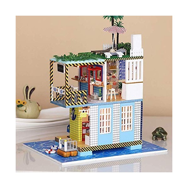 Bricolage Miniature Chambre Ensemble-Bois Artisanat Construction Kit-modèle en Bois Construction Jouets-Mini Maison de poupée