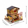 maison miniature - Mini maison étanche à la poussière - Tiny House DIY Kits avec ampoules LED, kits bricolage pour femmes et 