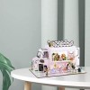 Oshhni Petite Maison en Bois modèle Chic Cadeau Jouets créatifs Artisanat Maison de poupée Maison Miniature Bricolage Cottage