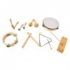 Onewer Ensemble dinstruments Orff, Instruments de Musique à Percussion en Bois écologiques préscolaires, Cadeau sûr pour Les