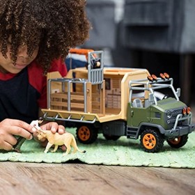 Schleich 42475 Wild Life – Gros Camion de Sauvetage d’Animaux, Coffret de Jeu de 10 pièces avec 2 Figurines danimaux, 1 Figu