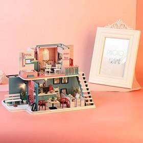 Kit de Maison de poupée, Cadeau danniversaire de Maison de poupée de café pour Le café pour Les Amis