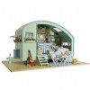 YO-HAPPY Miniature de Maison de poupée 1:25 avec Meubles, kit de Maison de poupée en Bois Bricolage Plus boîte à Musique