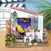 Maison de poupée ，Kit de construction dartisanat en bois ，Jouets de construction de modèles-Mini maison de poupée-Cadeaux d
