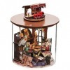 Flever Maison de poupée miniature DIY Kit de maison créative série de bouteilles de rêve avec meubles pour cadeau romantique 