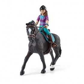 Schleich 42541 Horse Club - Cavalière Lisa et Storm, Coffret avec 10 éléments Inclus Dont 1 Cheval hanovrien et sa cavalière,