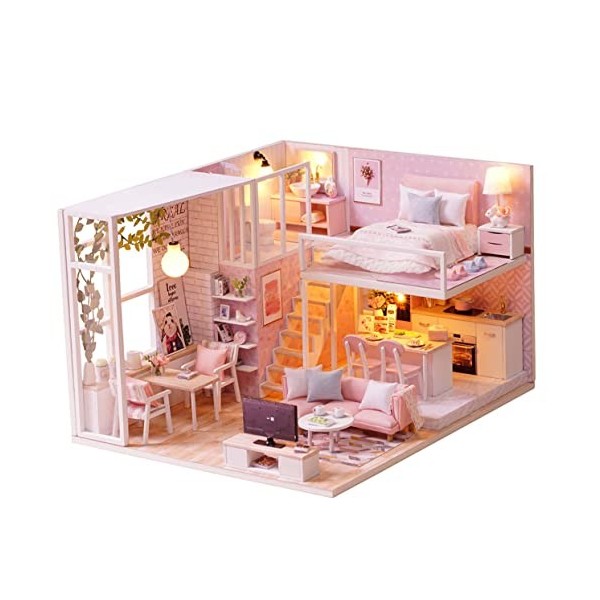 ibasenice 1Pc Maison De Poupée Meubles Miniature Meubles Mini Jouet DIY Miniature Chambre Kit DIY Mini Maison Kit DIY Mini Ma