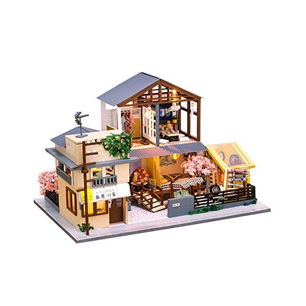 FZ FUTURE Kit DIY Dollhouse en Bois Ainsi Que La Poussière Et Le Mouvement De La Musique, 1:24 Salle Créative pour Lidée Cad