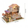 Rianpesn maison miniature | Mini construction maison - maison modélisme DIY avec meubles, idée cadeau pour adultes et amis