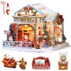 Spilay K058 Kits de maison de poupée miniature à construire pour adultes avec housse anti-poussière et LED, cadeaux de décora