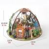 DLGF Maison de Poupées en Bois 3D avec Meubles, Maison Miniature a Construire Échelle 1:24, Grand Cadeau Dartisanat Fait à L