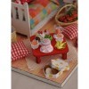 Flever Maison de poupée miniature DIY Maison Maison de Poupée Maison Créative avec Mobilier et Couvercle en Verre pour Cadeau