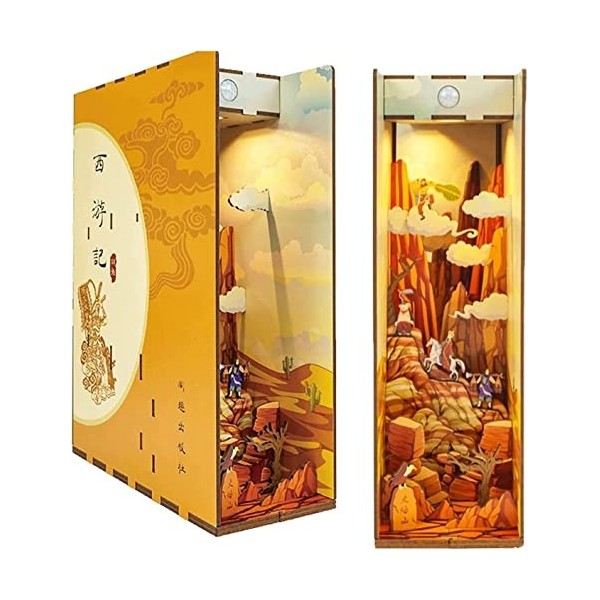 Puzzle en bois 3D, Kit de maison de poupée miniature à faire soi-même avec meubles LED Kit de maison de poupées miniatures Ét