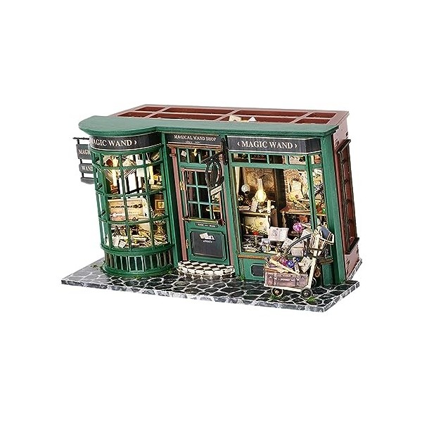 perfeclan Kits de Bricolage de Maison de poupée Miniature en Bois avec Accessoires Artisanat de Bricolage avec lumières LED, 