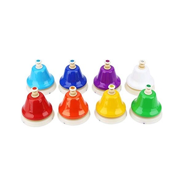 Ensemble de cloches à main, 8 Note cloches musicales Instruments Jouet Cadeau pour Enfants