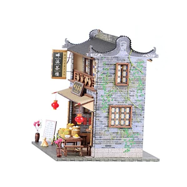 ibasenice 1Pc Bricolage Cottage Faire Semblant Bricolage Maison De Jouet Maison en Verre Ornement Train Paysage Maisons Poupé