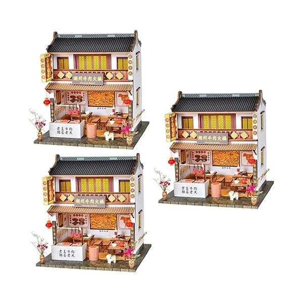 ibasenice 1Pc Bricolage Cottage Faire Semblant Bricolage Maison De Jouet Maison en Verre Ornement Train Paysage Maisons Poupé