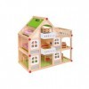 SirWood Maison en Bois de 2 étages de 55 cm de Haut - 12 Meubles en Bois Inclus Globo Toys - 40892