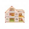 SirWood Maison en Bois de 2 étages de 55 cm de Haut - 12 Meubles en Bois Inclus Globo Toys - 40892