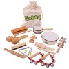 Kadoing® Ensemble dinstruments de Musique en Bois de 18 pièces - Jouets pour Enfants - Cadeau Durable - École - Triangle - C